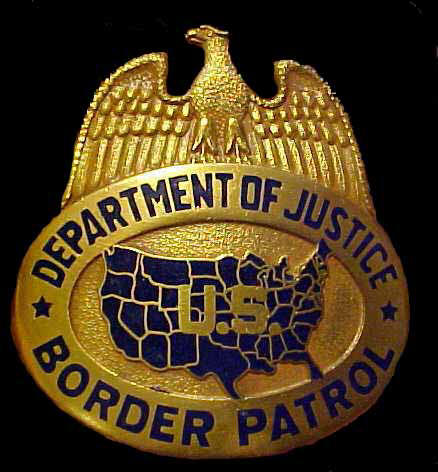 USBP Department of Justice Hat Badge